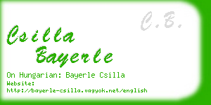 csilla bayerle business card